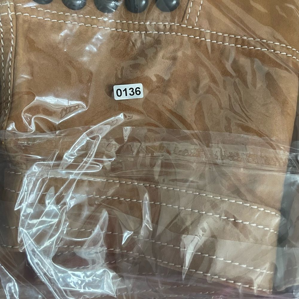 Coach Lamb Suede High Waisted Western Studded Mini Skirt Brown Tan Size 2 NWOT - Picture 5 of 9